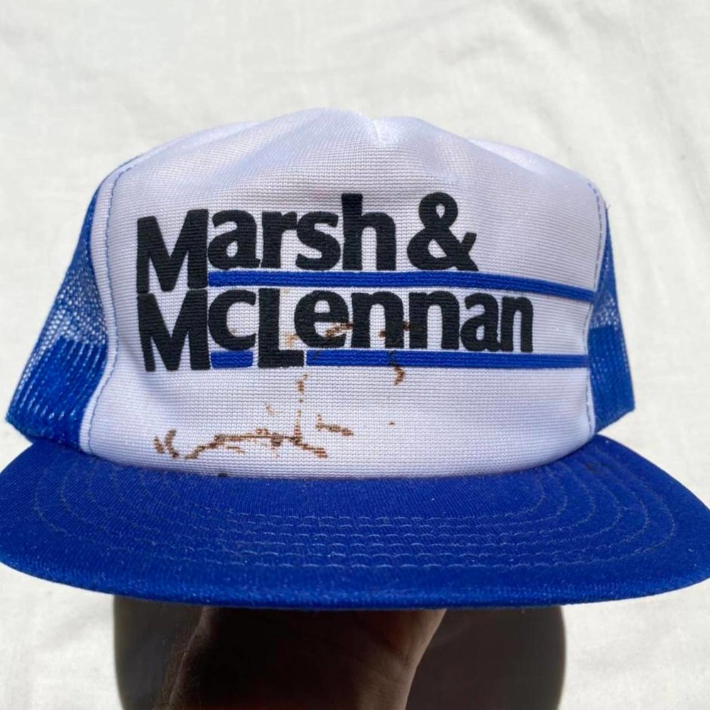 Vintage blue and white worn